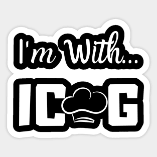 Im With ICAG - White, Iron Chef Alex Guarnaschelli Sticker